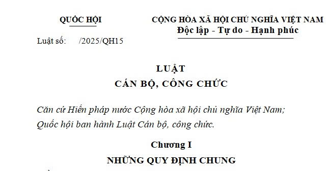 Cập nhật dự thảo Luật Cán bộ công chức 2025 mới nhất