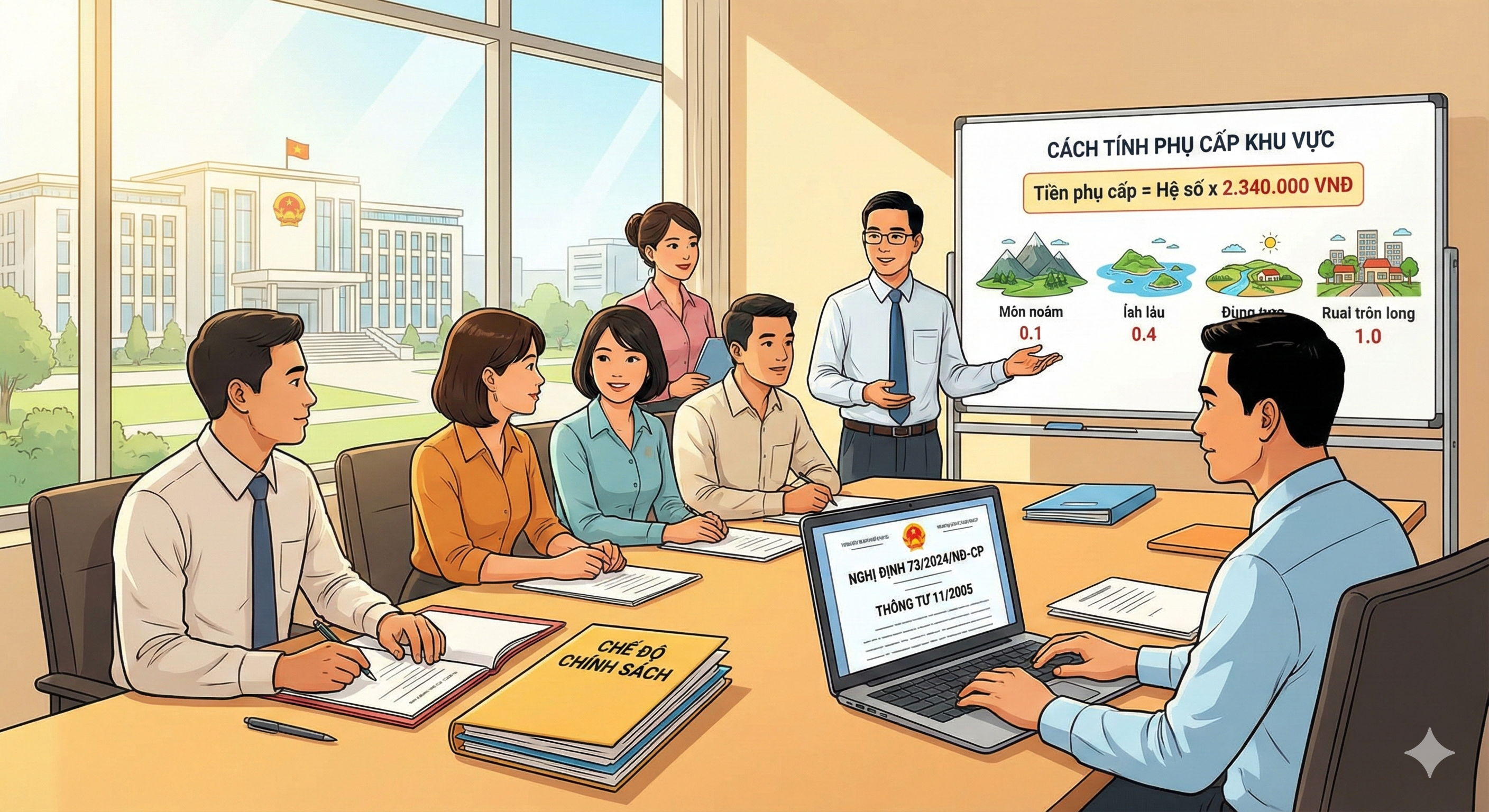 Căn cứ xác định và cách tính phụ cấp khu vực cho công chức, viên chức mới nhất