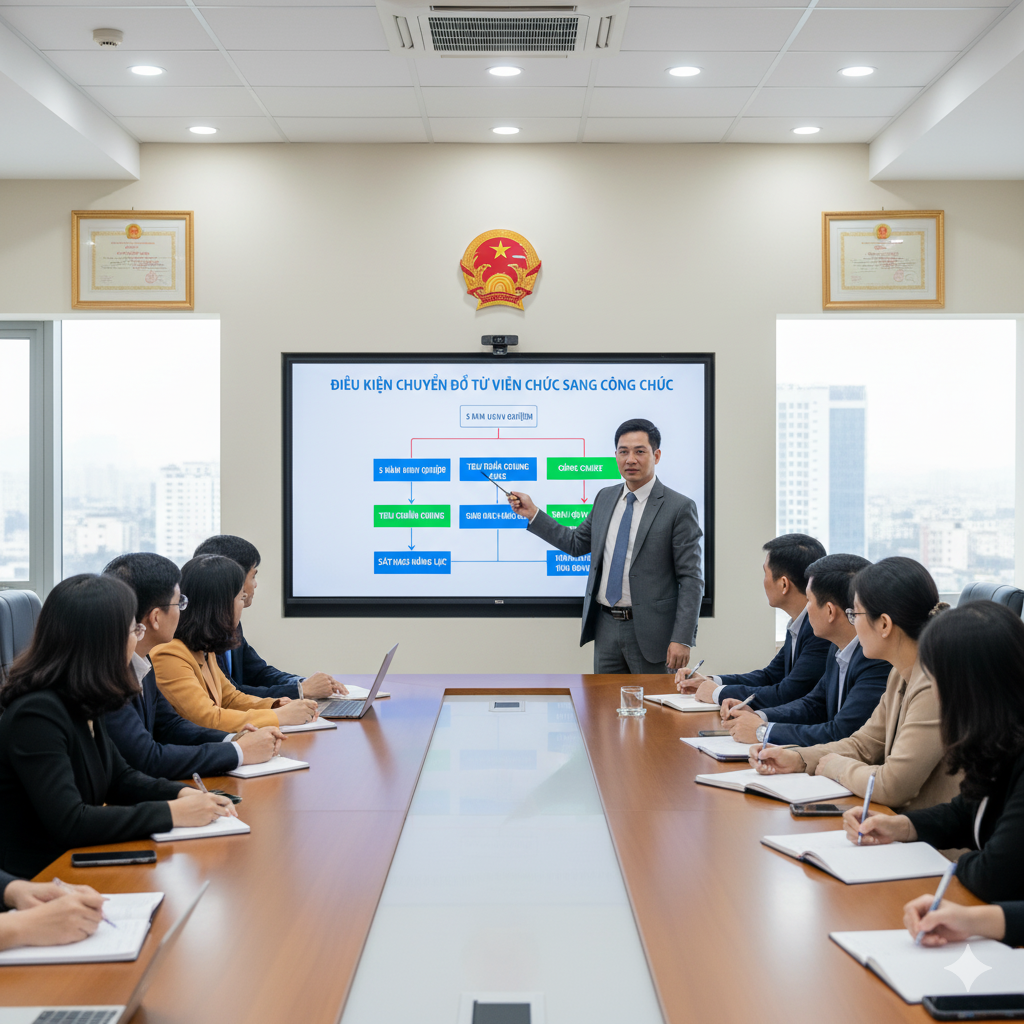 Điều kiện chuyển đổi từ viên chức sang công chức