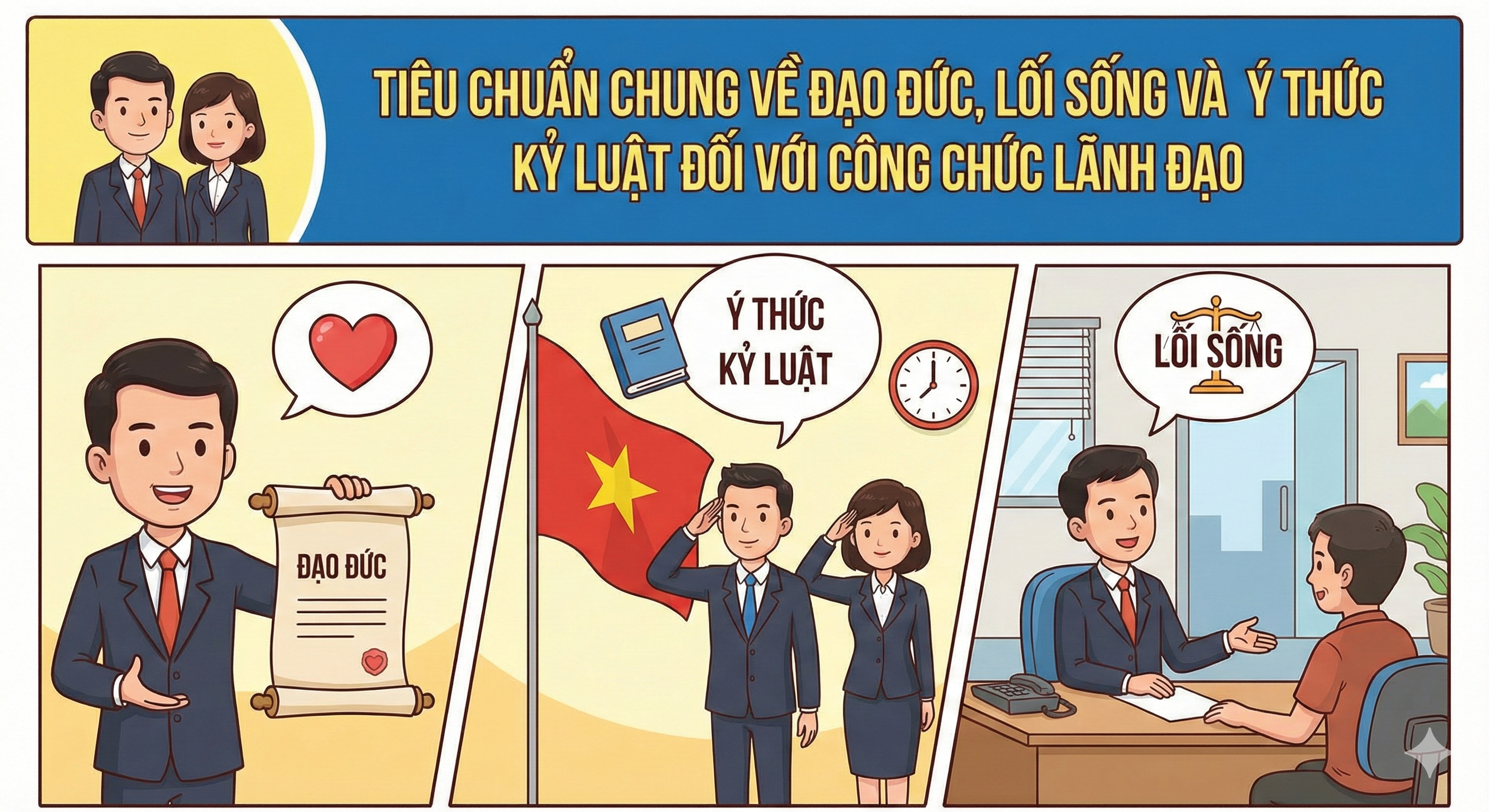 Tiêu chuẩn chung về đạo đức, lối sống và ý thức kỷ luật đối với công chức lãnh đạo