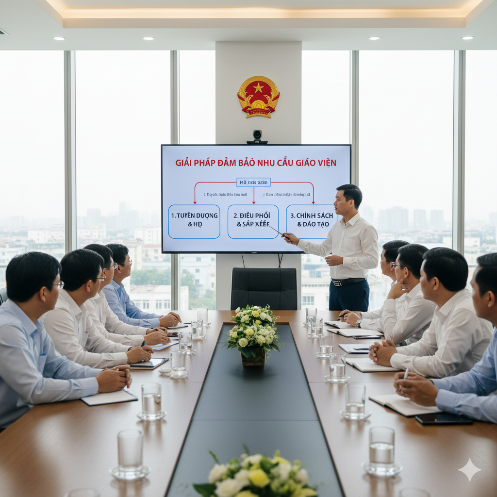 Các nội dung cần triển khai để bảo đảm nhu cầu giáo viên phục vụ giảng dạy
