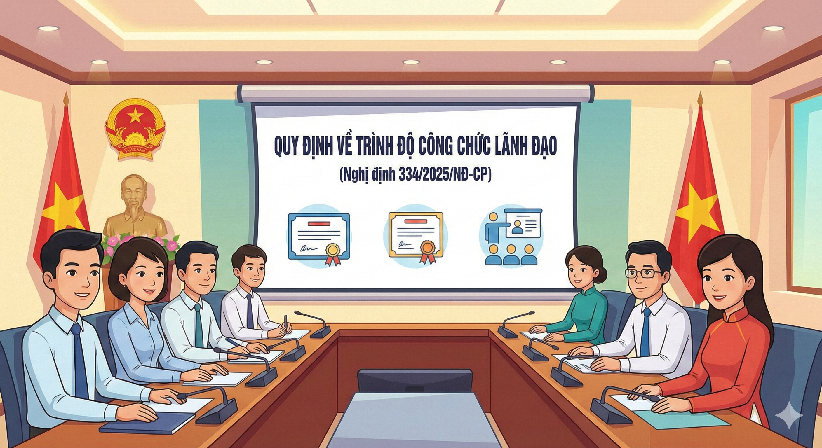 Quy định về trình độ công chức lãnh đạo trong cơ quan hành chính nhà nước (Nghị định 334/2025/NĐ-CP)