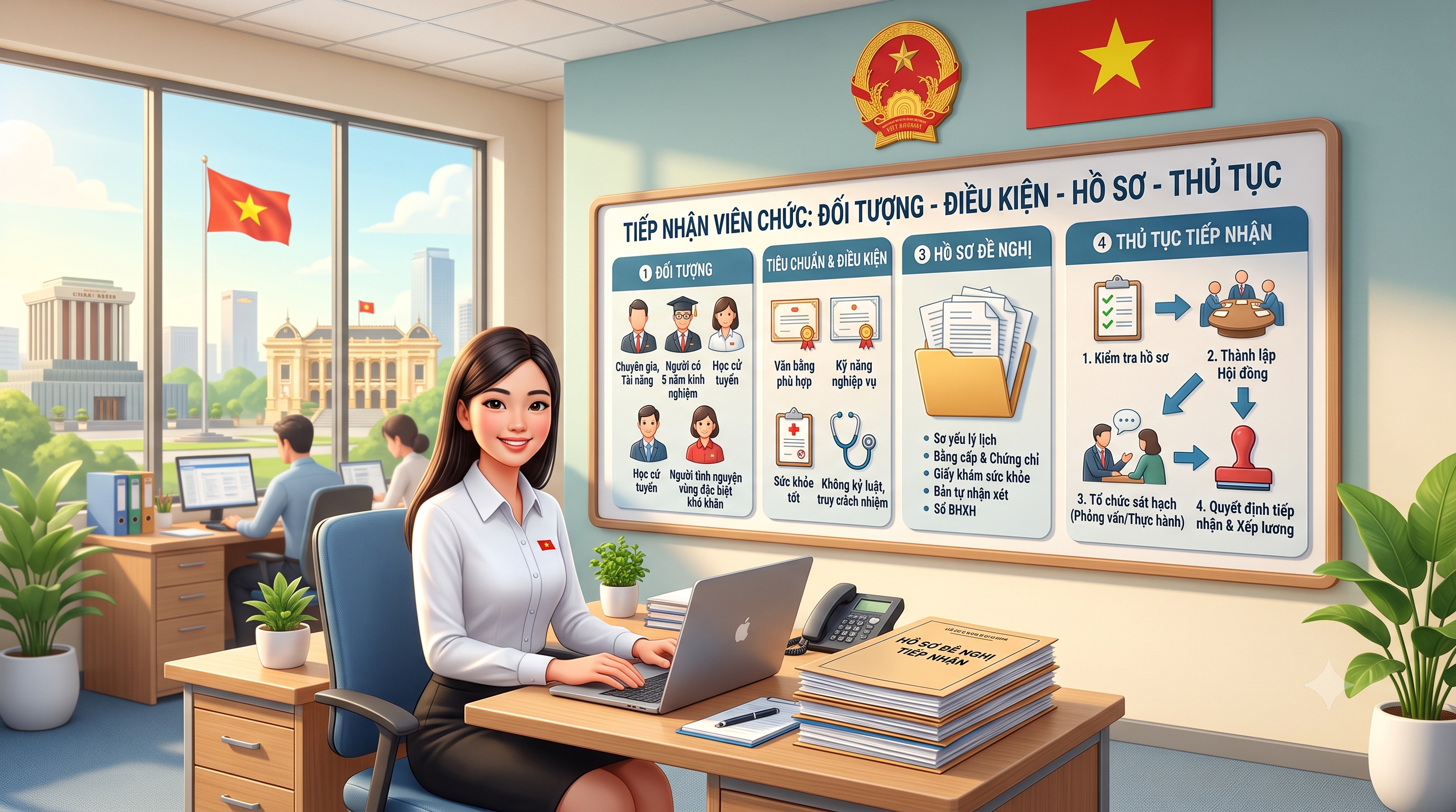 Đối tượng, tiêu chuẩn, điều kiện, hồ sơ, thủ tục tiếp nhận vào làm viên chức