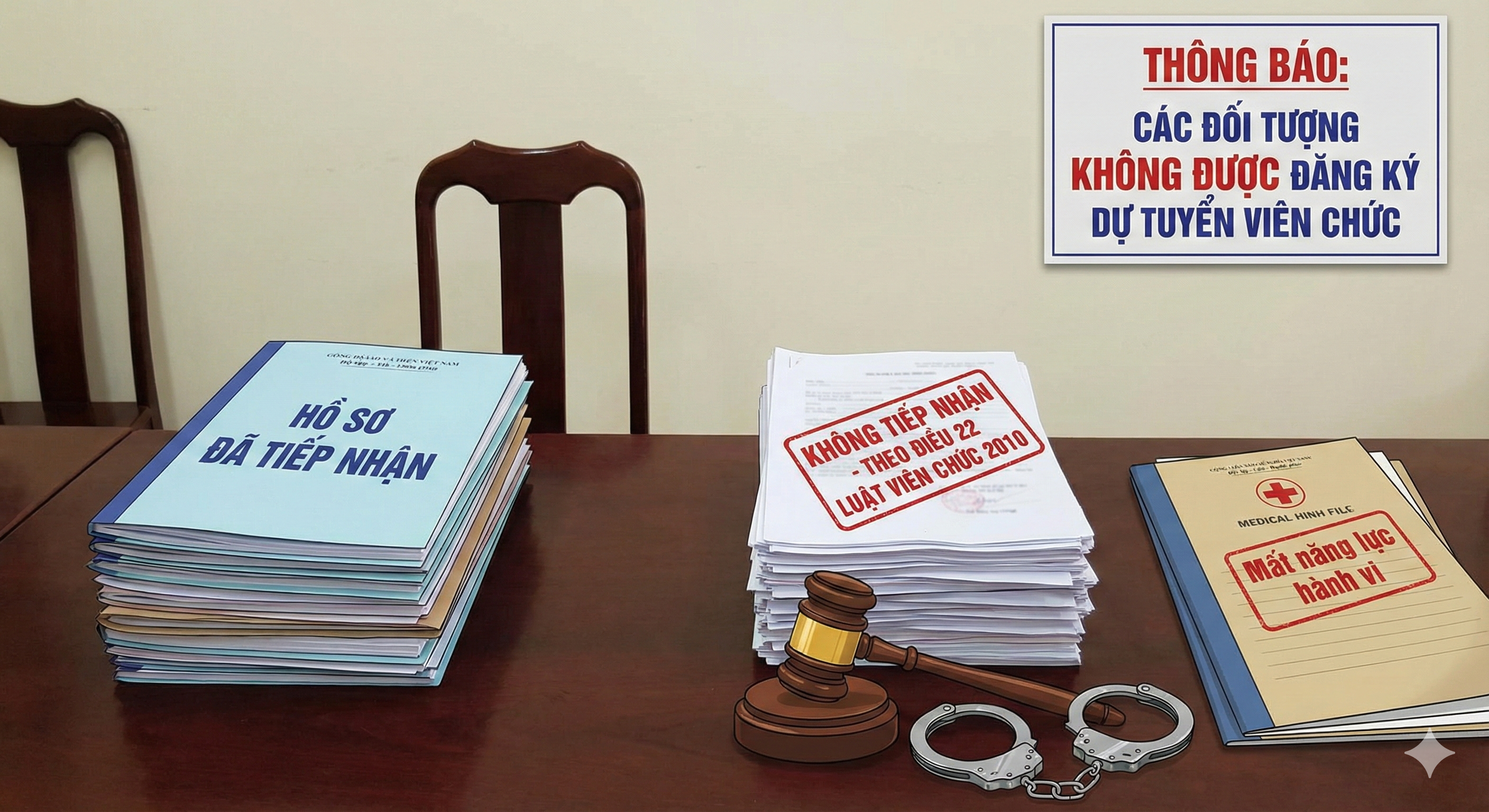 Đăng ký dự tuyển viên chức: 2 Nhóm đối tượng KHÔNG được tiếp nhận hồ sơ (Cập nhật mới nhất)