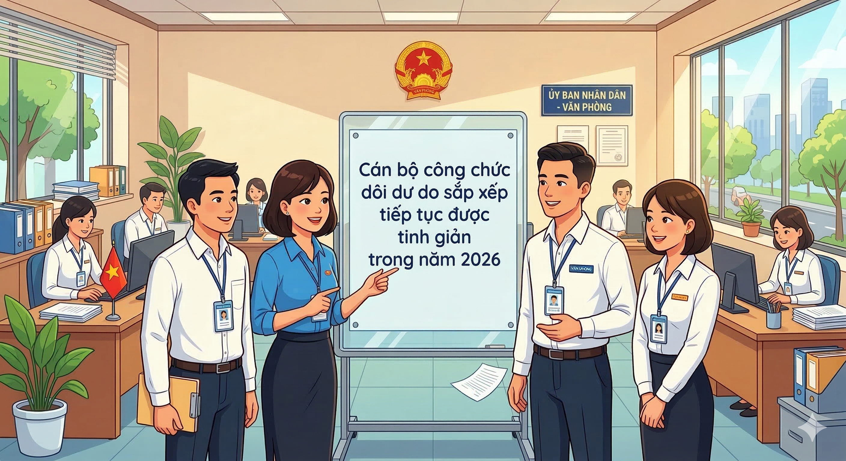 Cán bộ công chức dôi dư do sắp xếp tiếp tục được tinh giản trong năm 2026