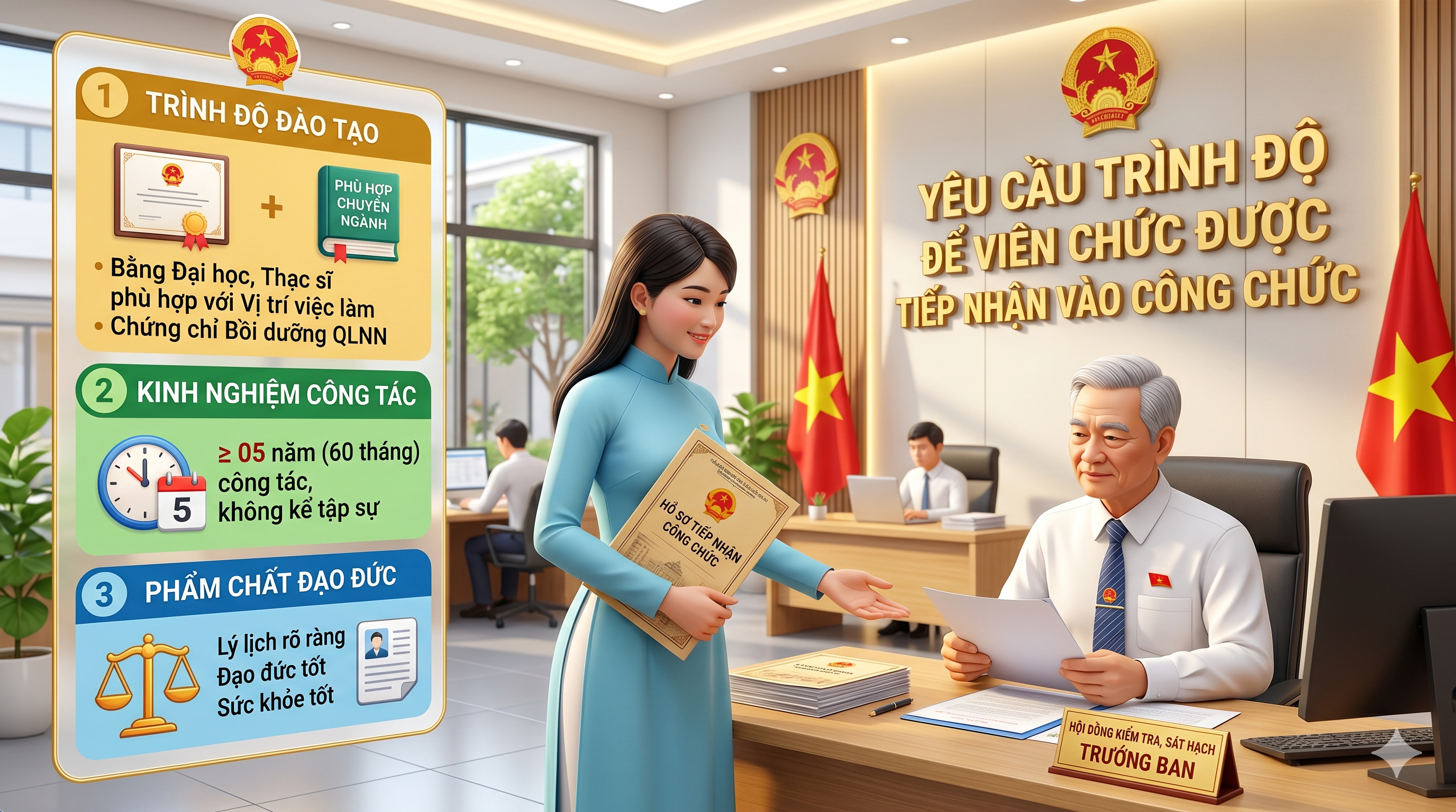 Yêu Cầu Trình Độ Để Viên Chức Được Tiếp Nhận Vào Công Chức