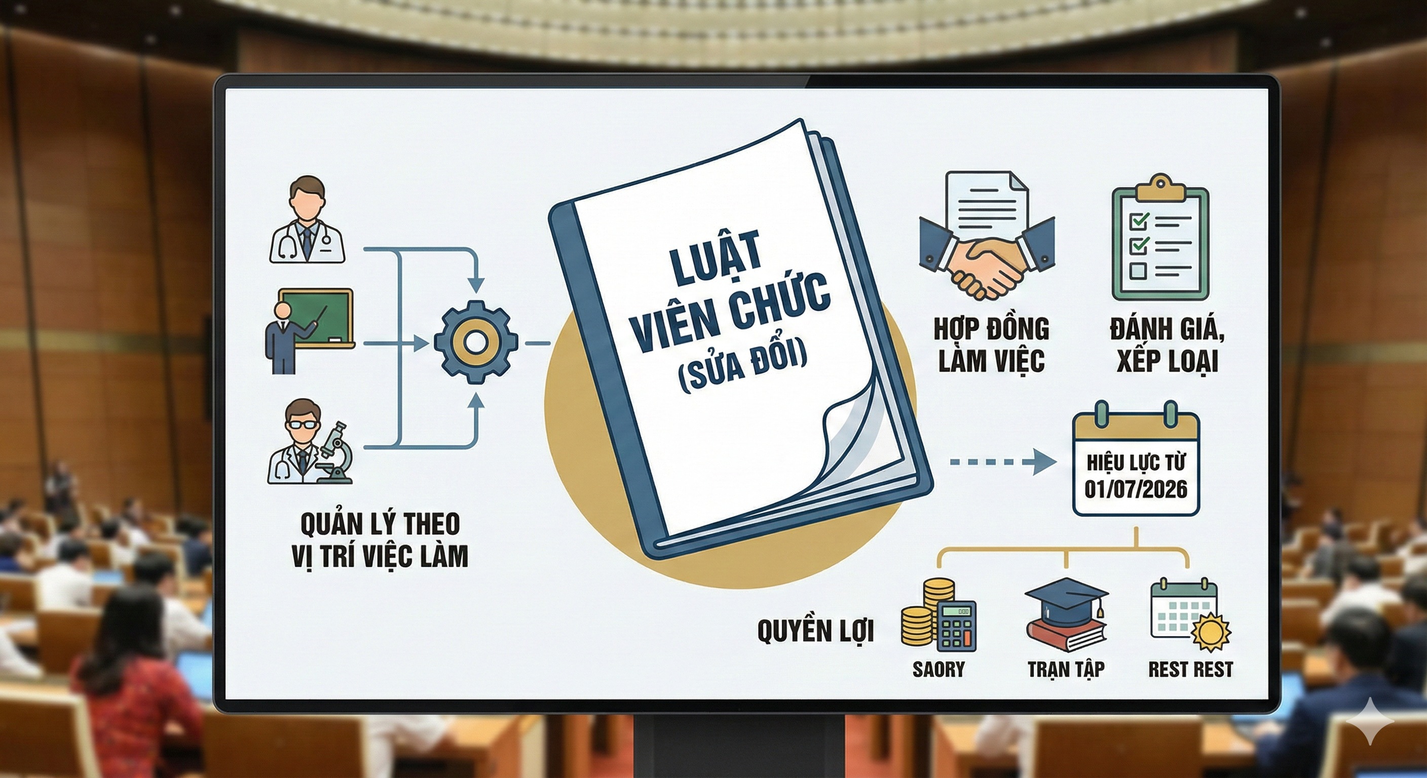 Điểm mới quan trọng của Luật Viên chức (sửa đổi) được Quốc hội thông qua