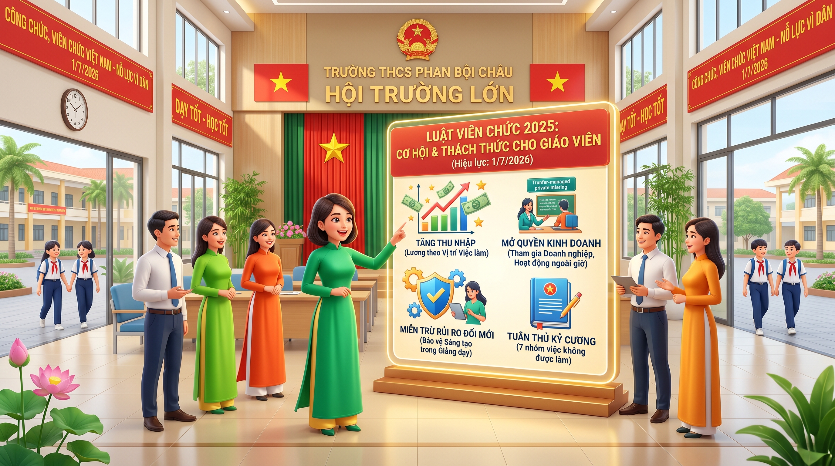 Từ 1/7/2026, Giáo Viên Sẽ Chịu Tác Động Trực Tiếp Của Luật Viên Chức 2025 Như Thế Nào?