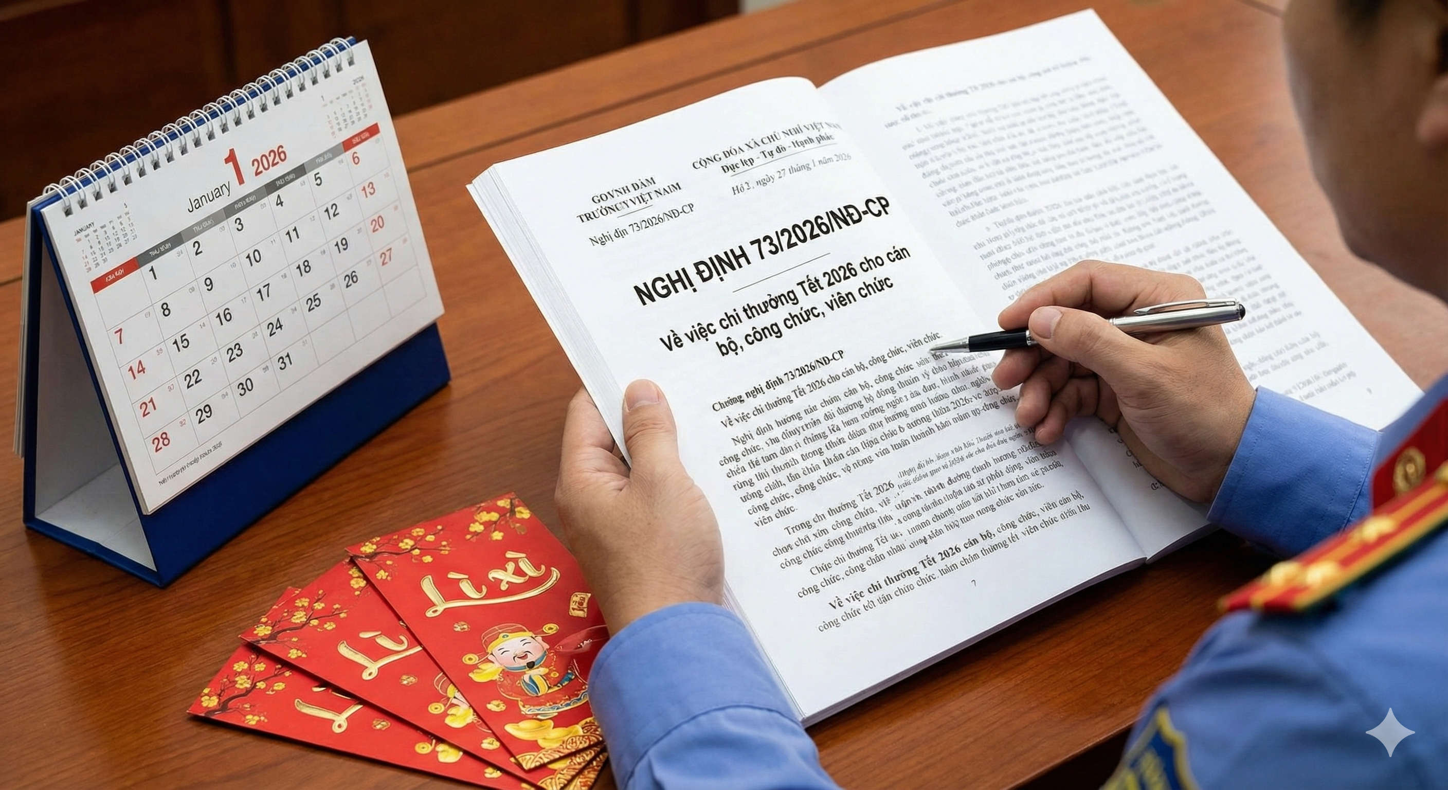 Nghị định 73 quy định chi thưởng Tết 2026 cho cán bộ, công chức, viên chức như thế nào?