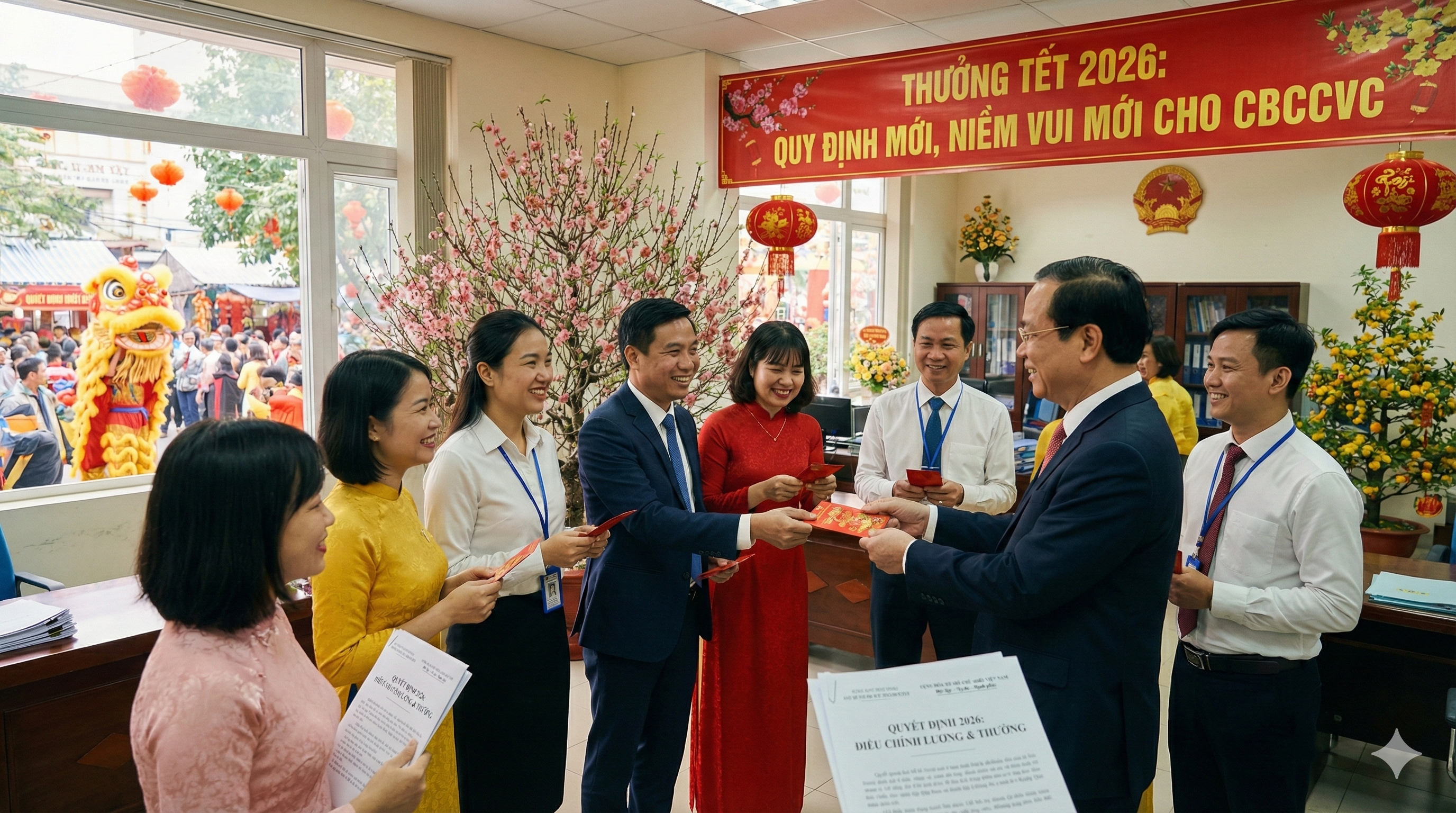 Thưởng Tết năm 2026 với cán bộ công chức viên chức và quy định mới nhất